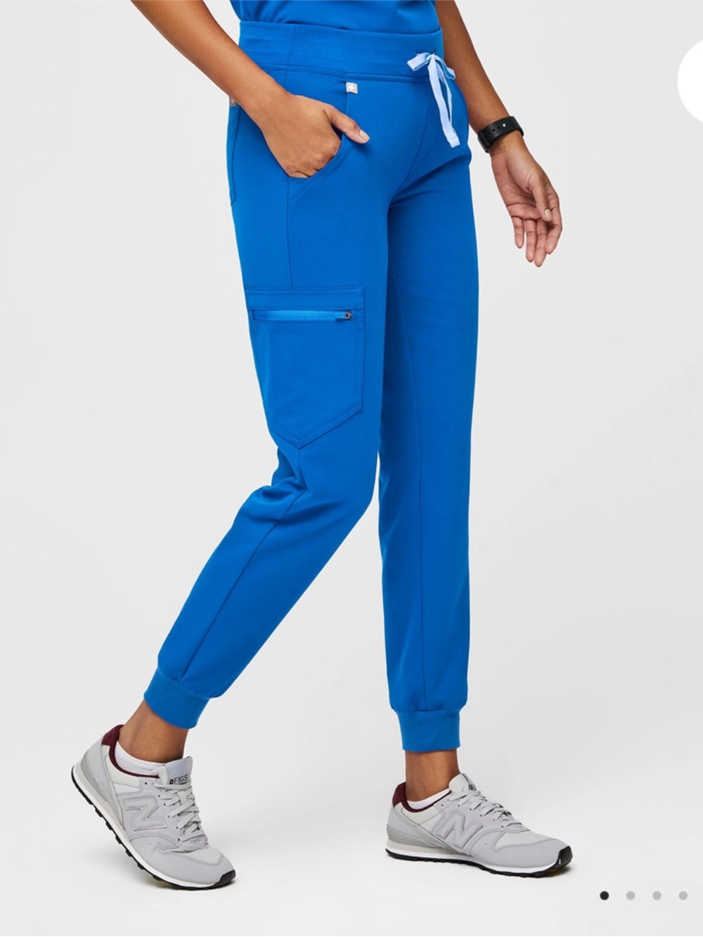 Figs Zamora Jogger Scrub Pants in Royal Blue NWOT